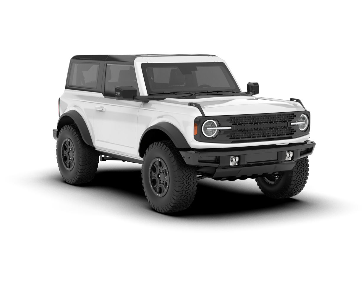 White SUV on transparent background. 3d rendering - illustration png