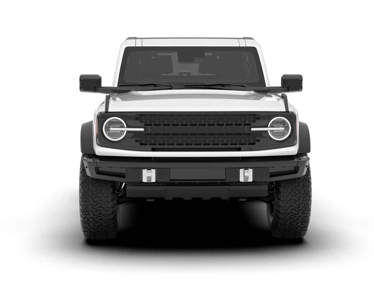 White SUV on transparent background. 3d rendering - illustration png