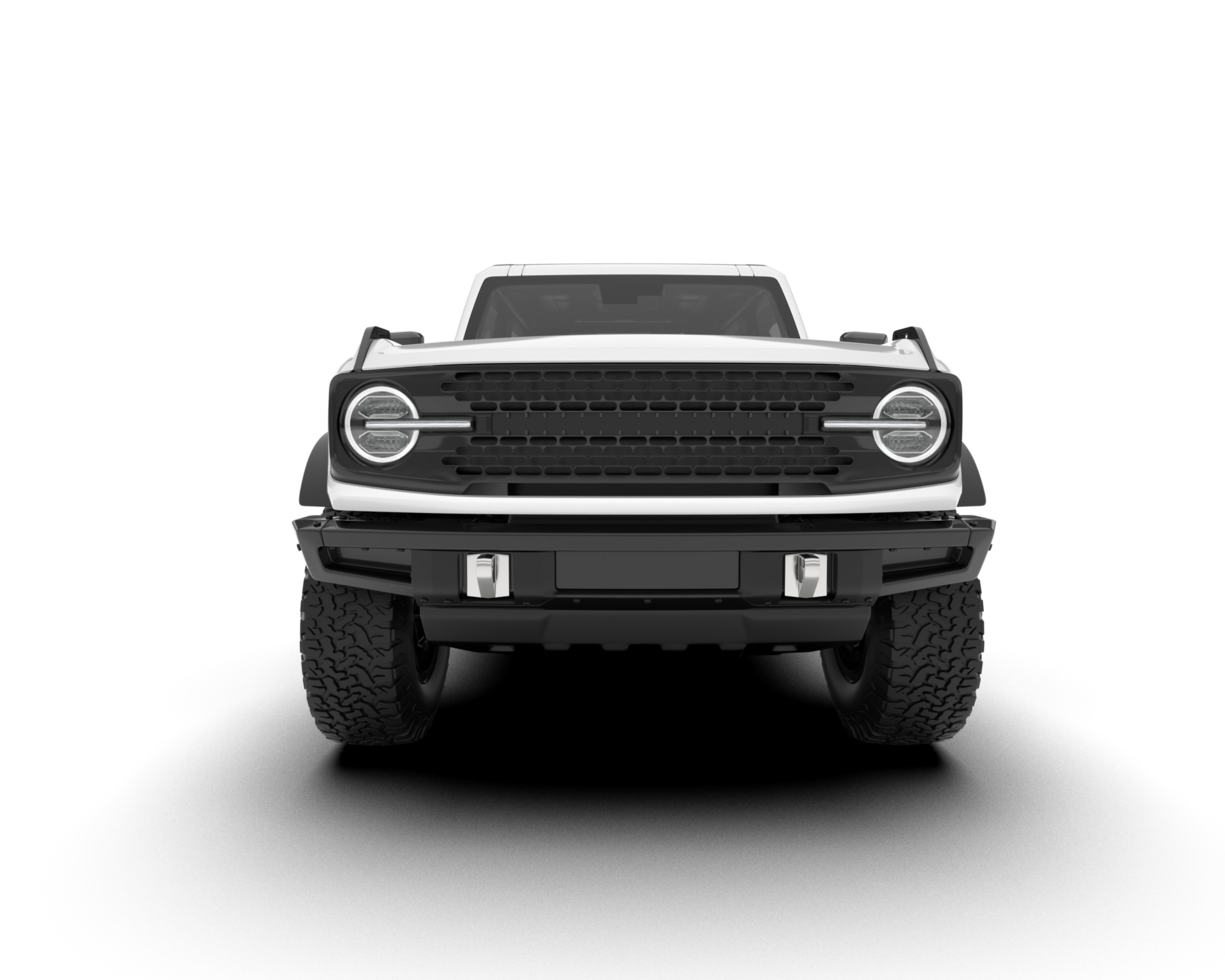 White SUV on transparent background. 3d rendering - illustration png
