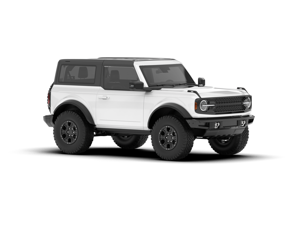 White SUV on transparent background. 3d rendering - illustration png