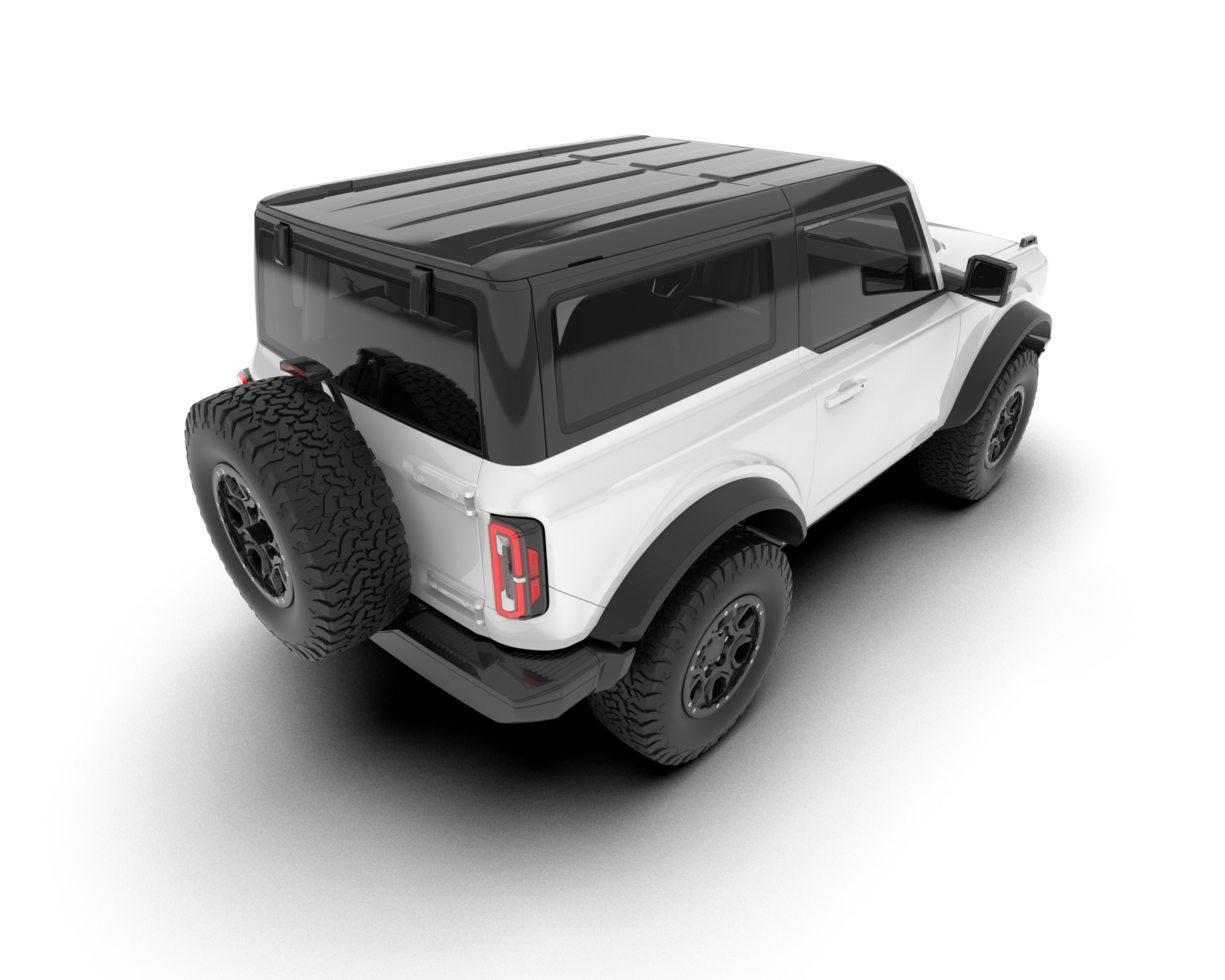 blanco suv en transparente antecedentes. 3d representación - ilustración png