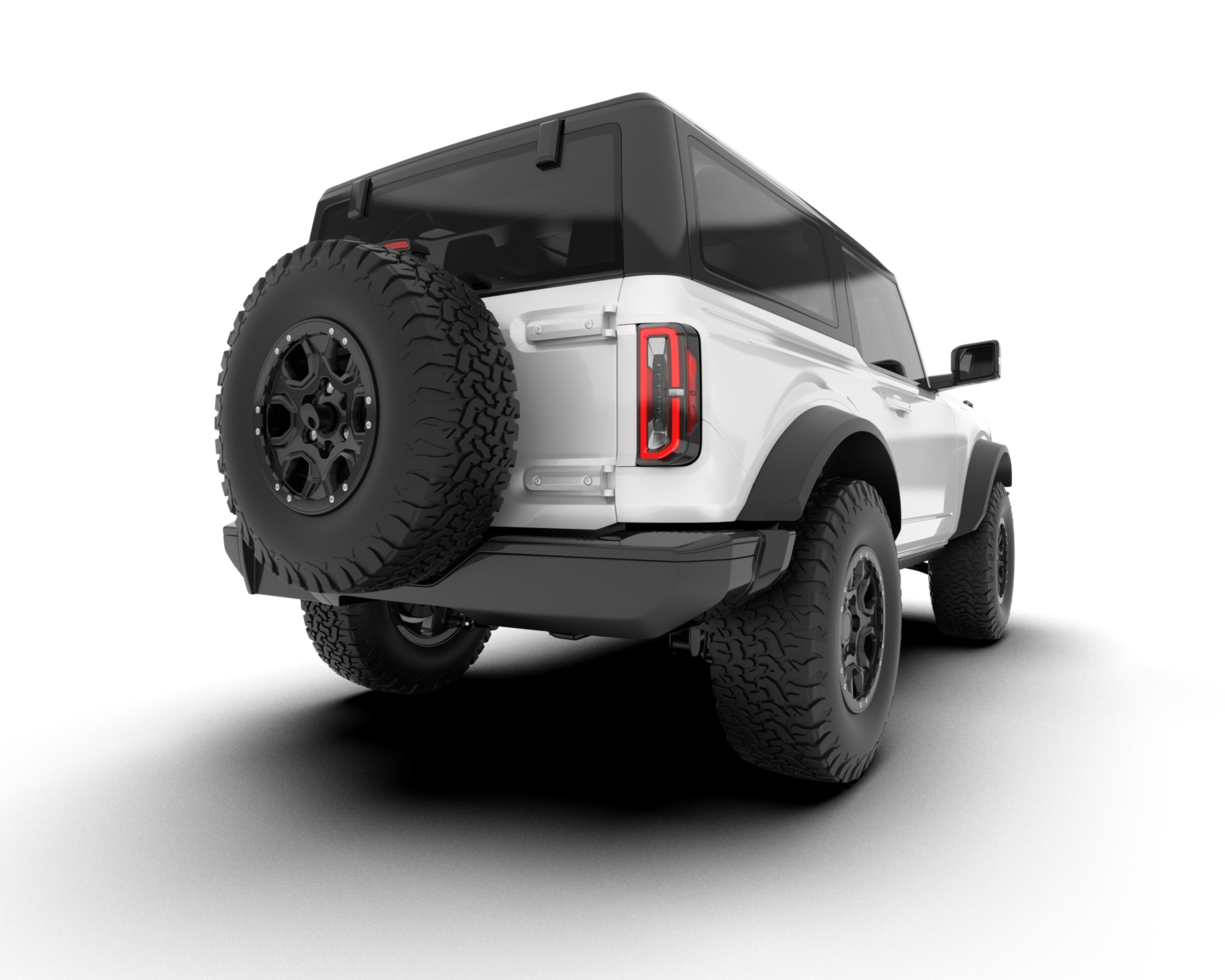 White SUV on transparent background. 3d rendering - illustration png