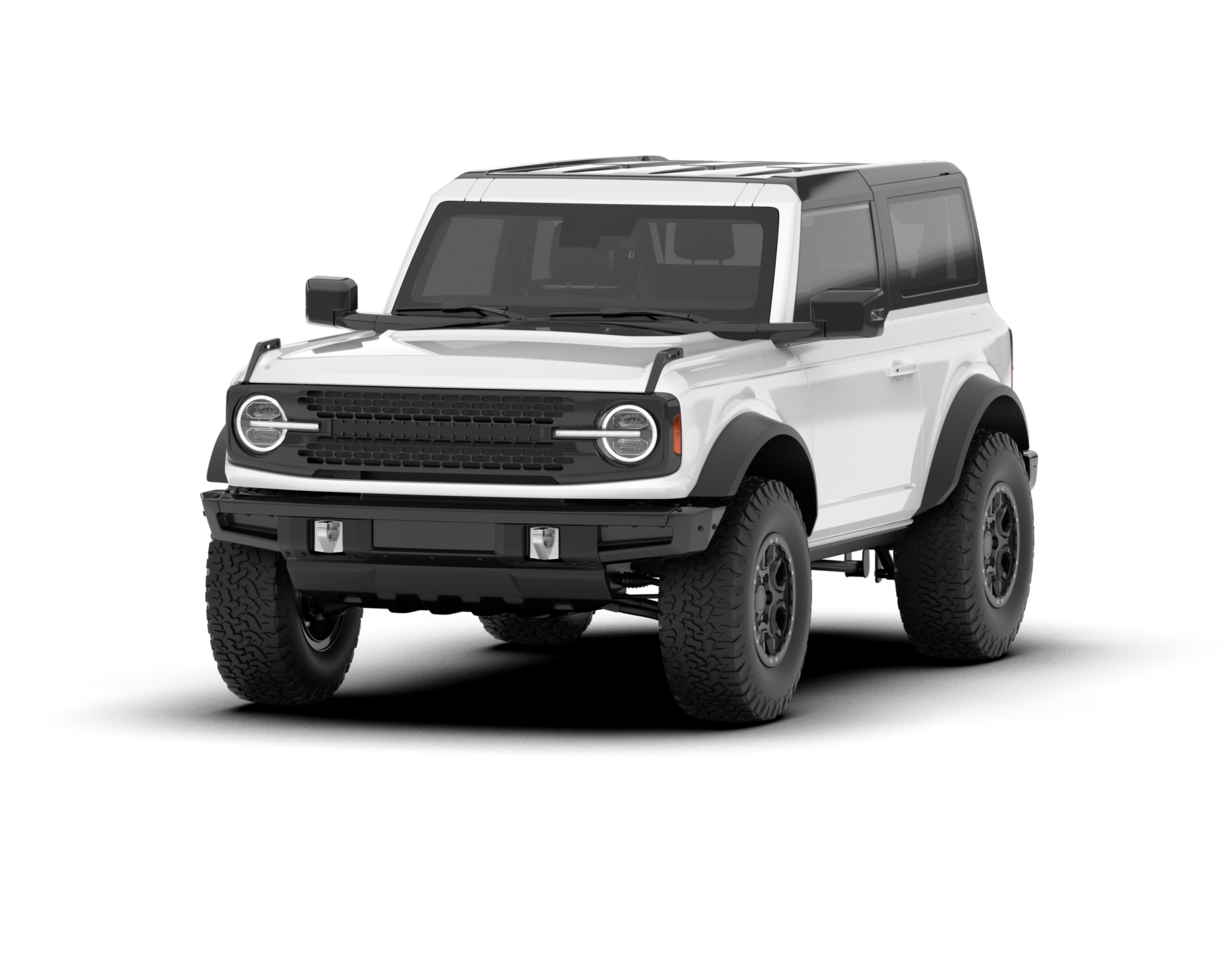 White SUV on transparent background. 3d rendering - illustration png