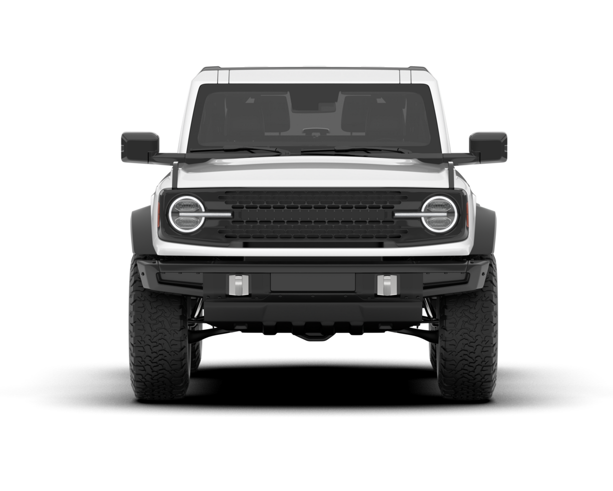 White SUV on transparent background. 3d rendering - illustration png