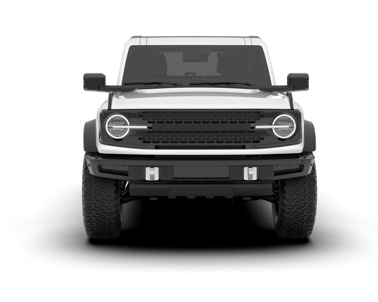 White SUV on transparent background. 3d rendering - illustration png