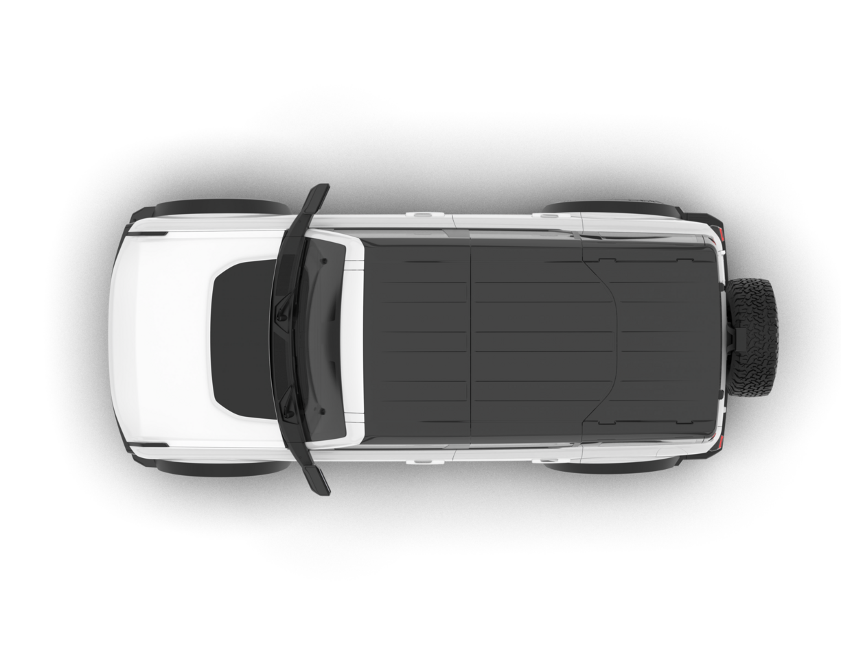 White SUV on transparent background. 3d rendering - illustration png