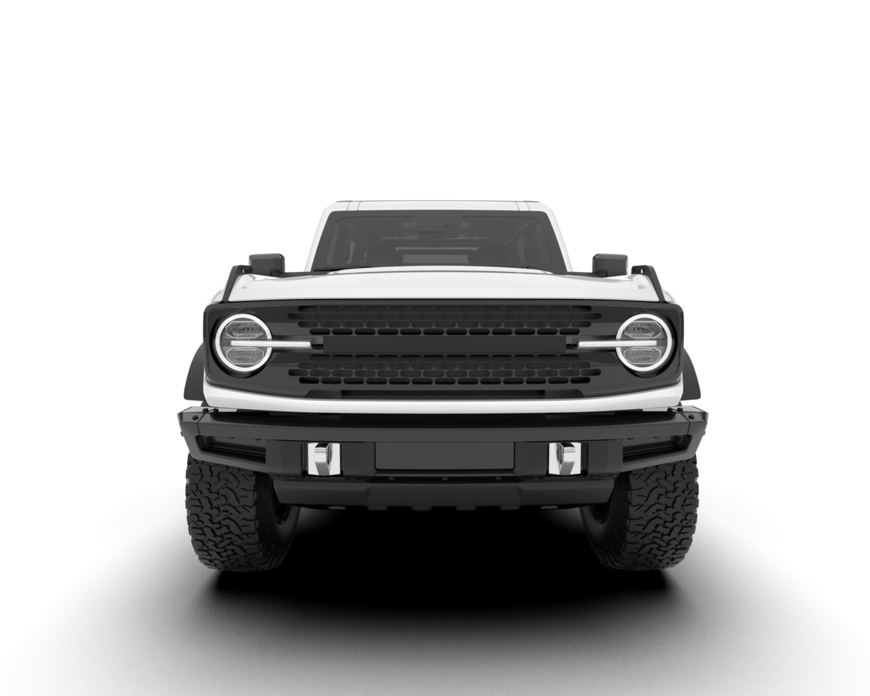 White SUV on transparent background. 3d rendering - illustration png
