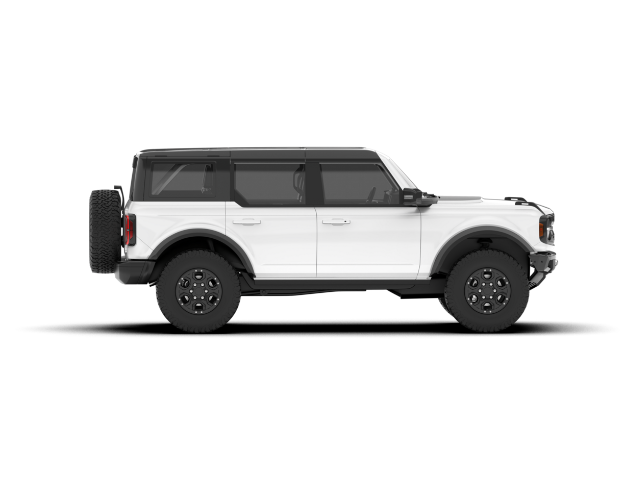 White SUV on transparent background. 3d rendering - illustration png
