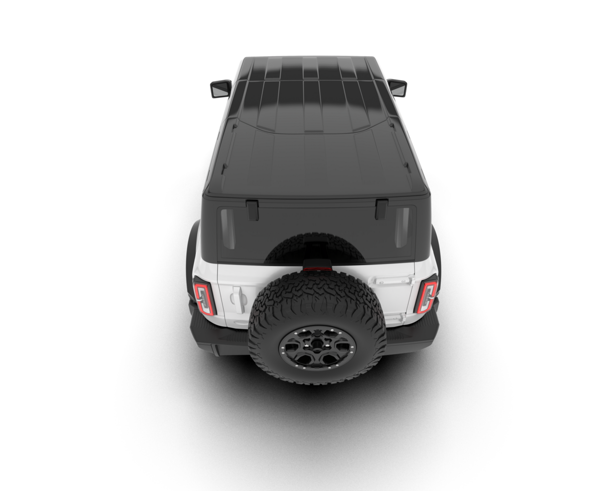 White SUV on transparent background. 3d rendering - illustration png