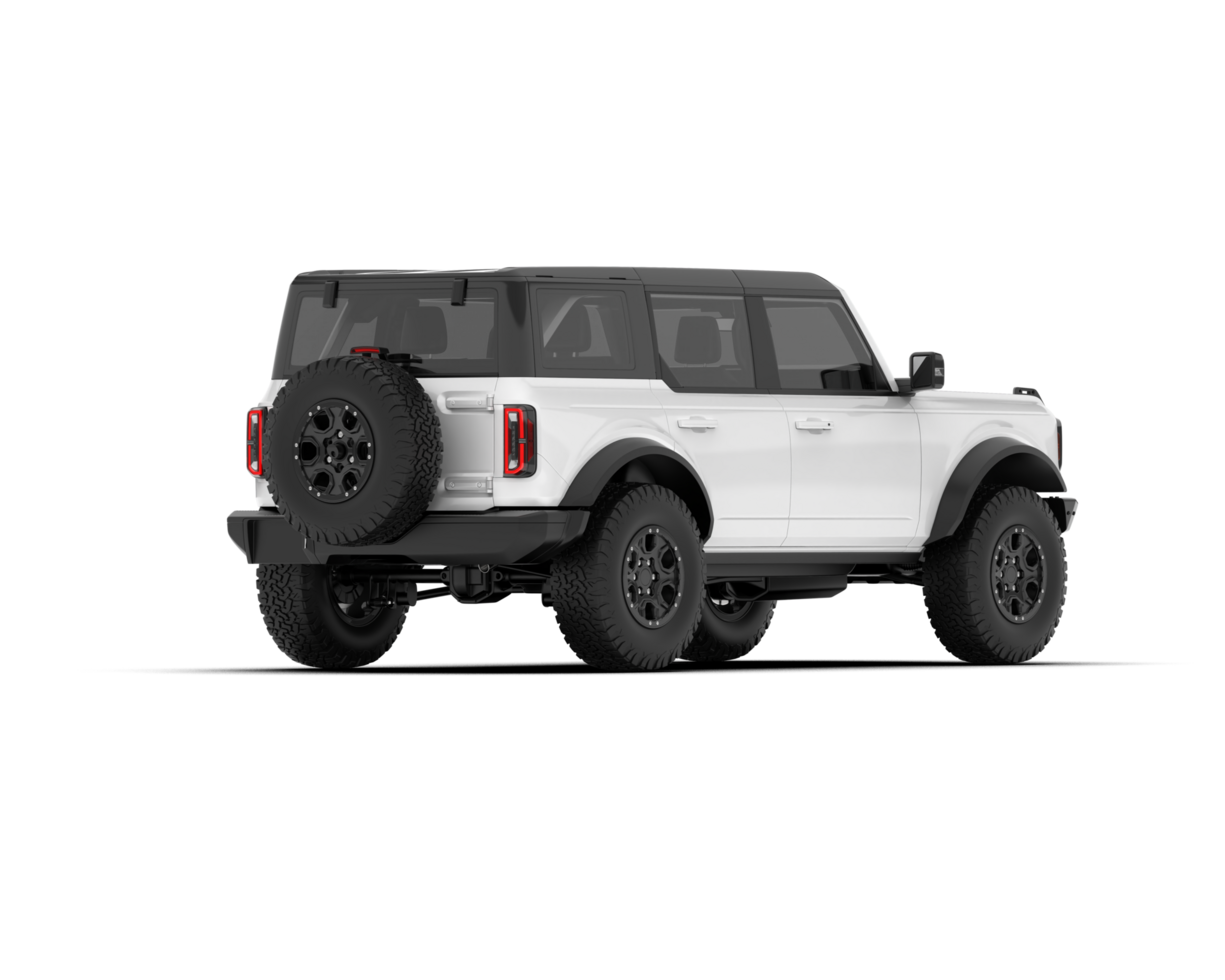 White SUV on transparent background. 3d rendering - illustration png