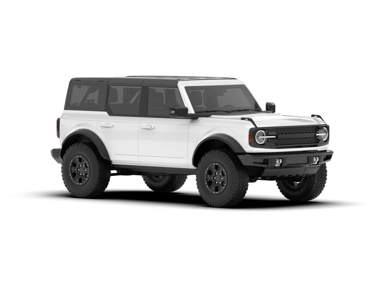 White SUV on transparent background. 3d rendering - illustration png