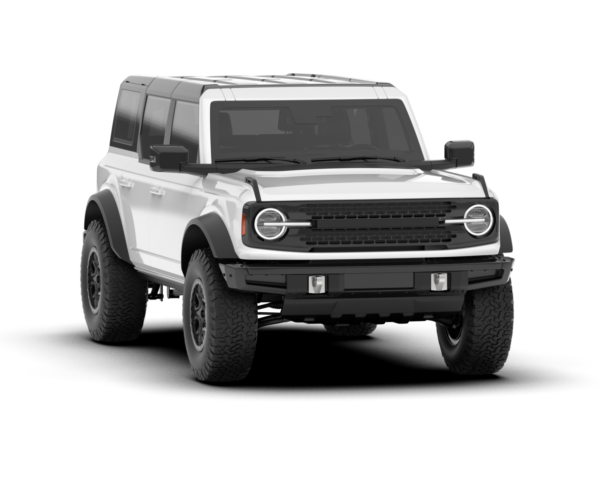 White SUV on transparent background. 3d rendering - illustration png