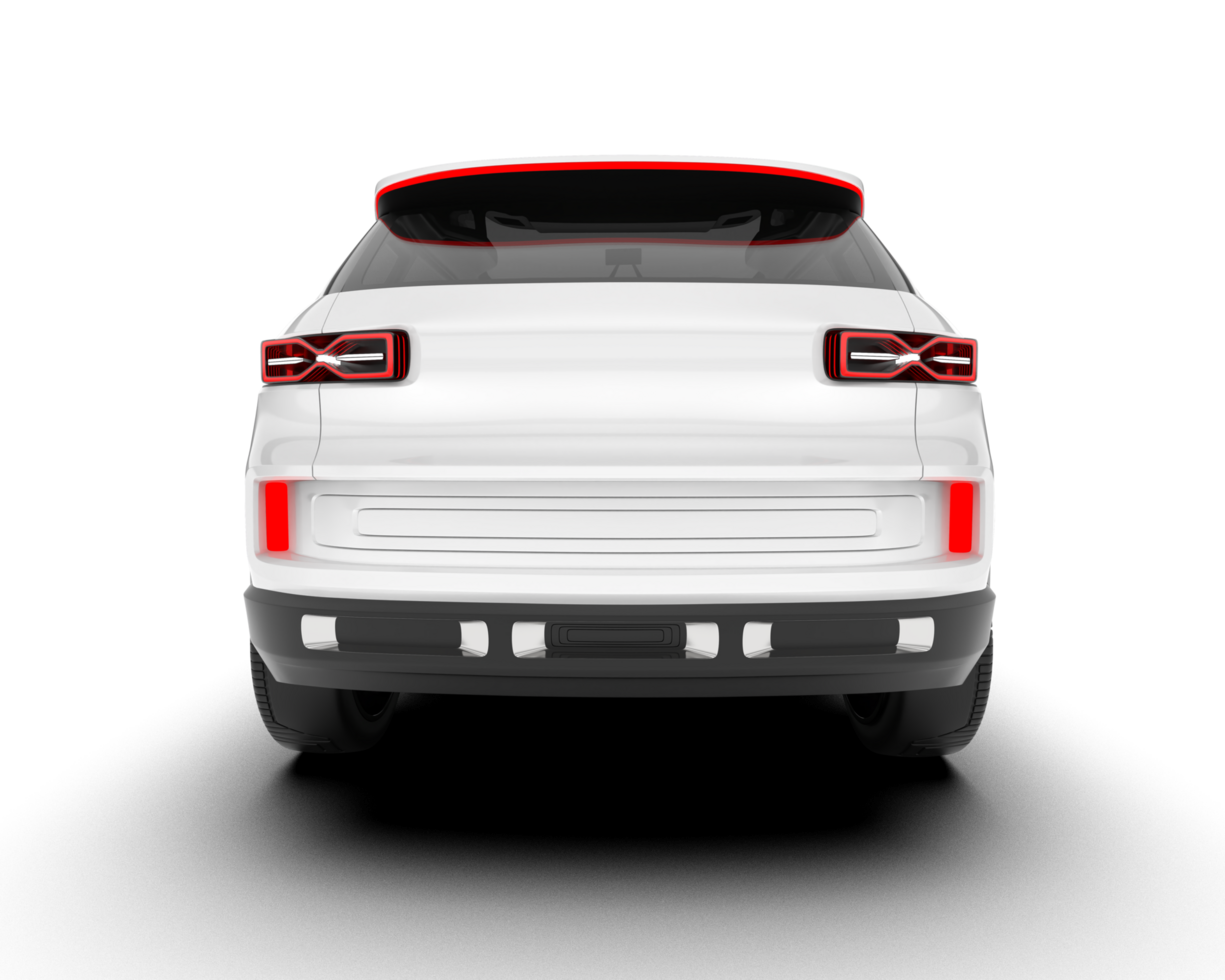 White SUV on transparent background. 3d rendering - illustration png