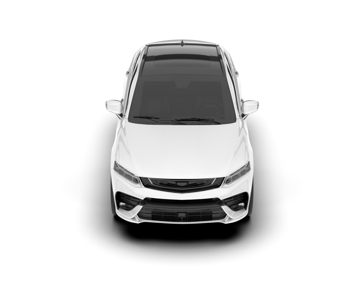 White SUV on transparent background. 3d rendering - illustration png