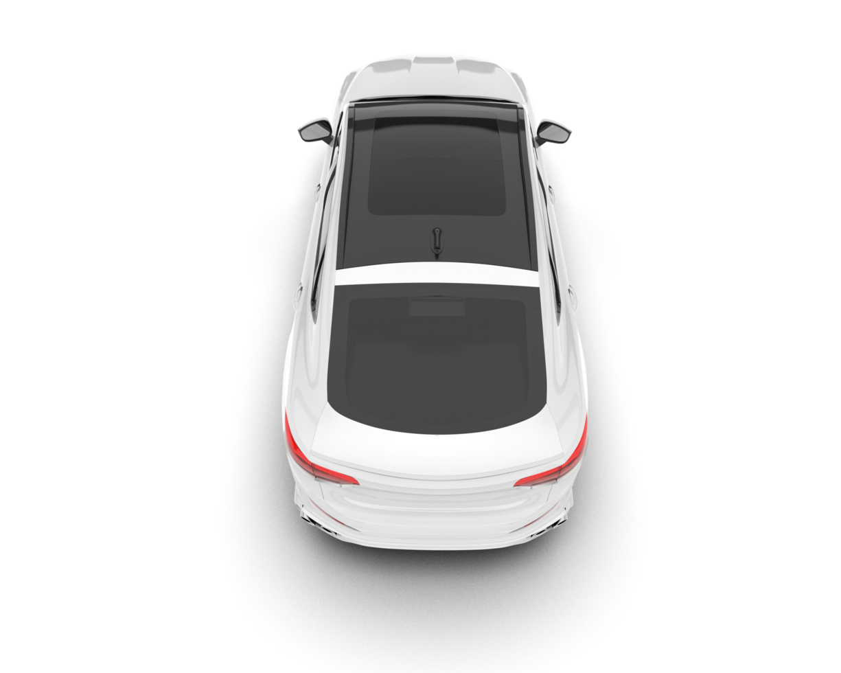 White SUV on transparent background. 3d rendering - illustration png