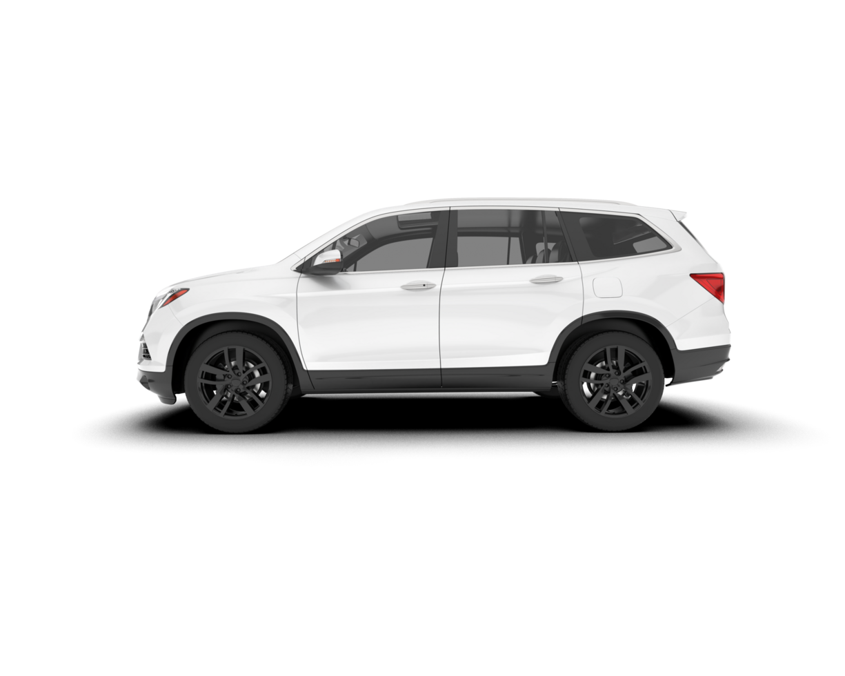 White SUV on transparent background. 3d rendering - illustration png