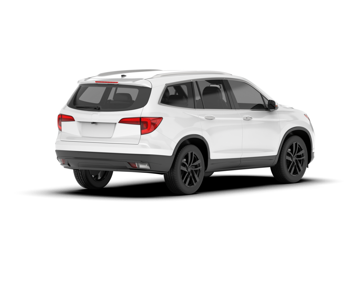 White SUV on transparent background. 3d rendering - illustration png