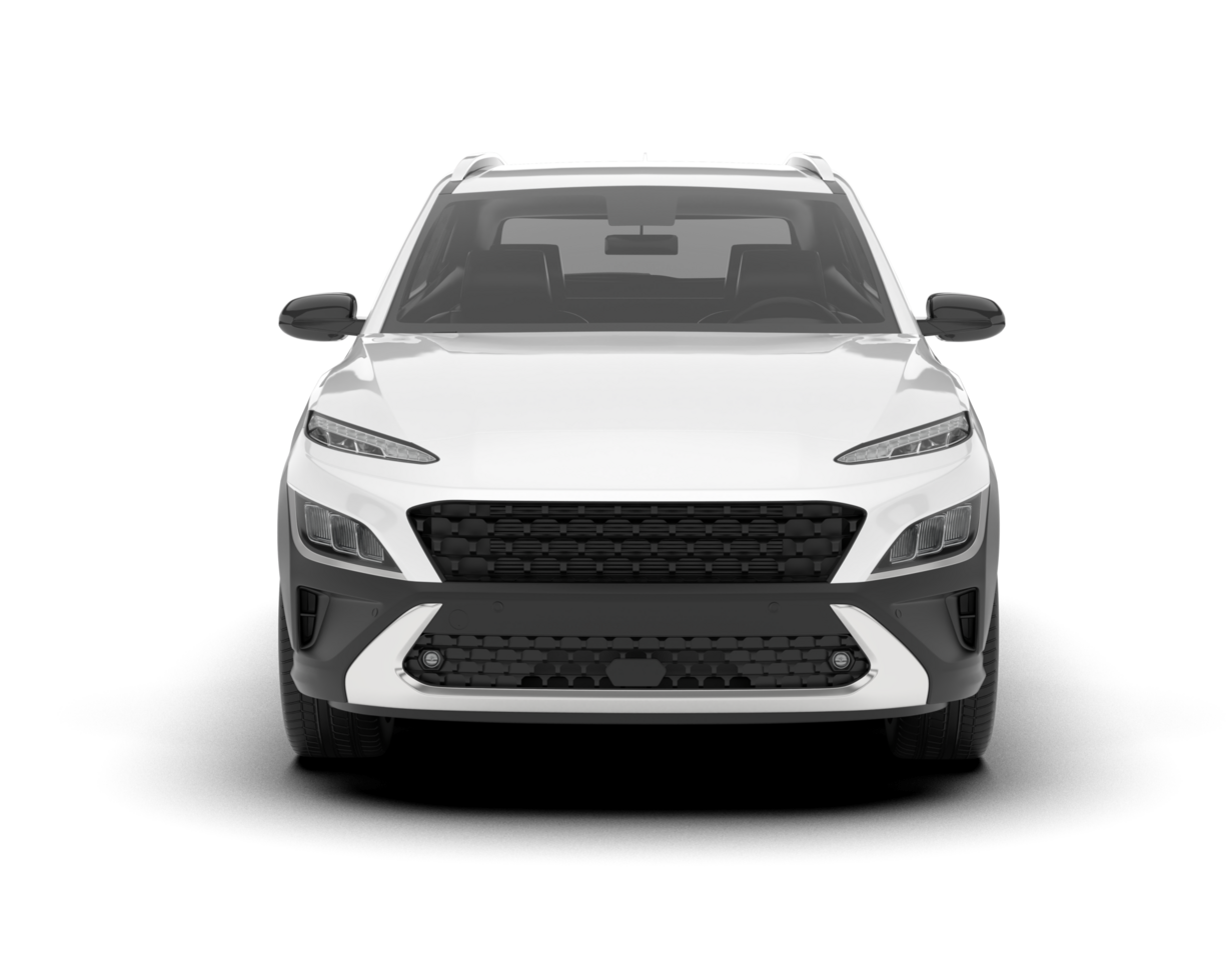 White SUV on transparent background. 3d rendering - illustration png