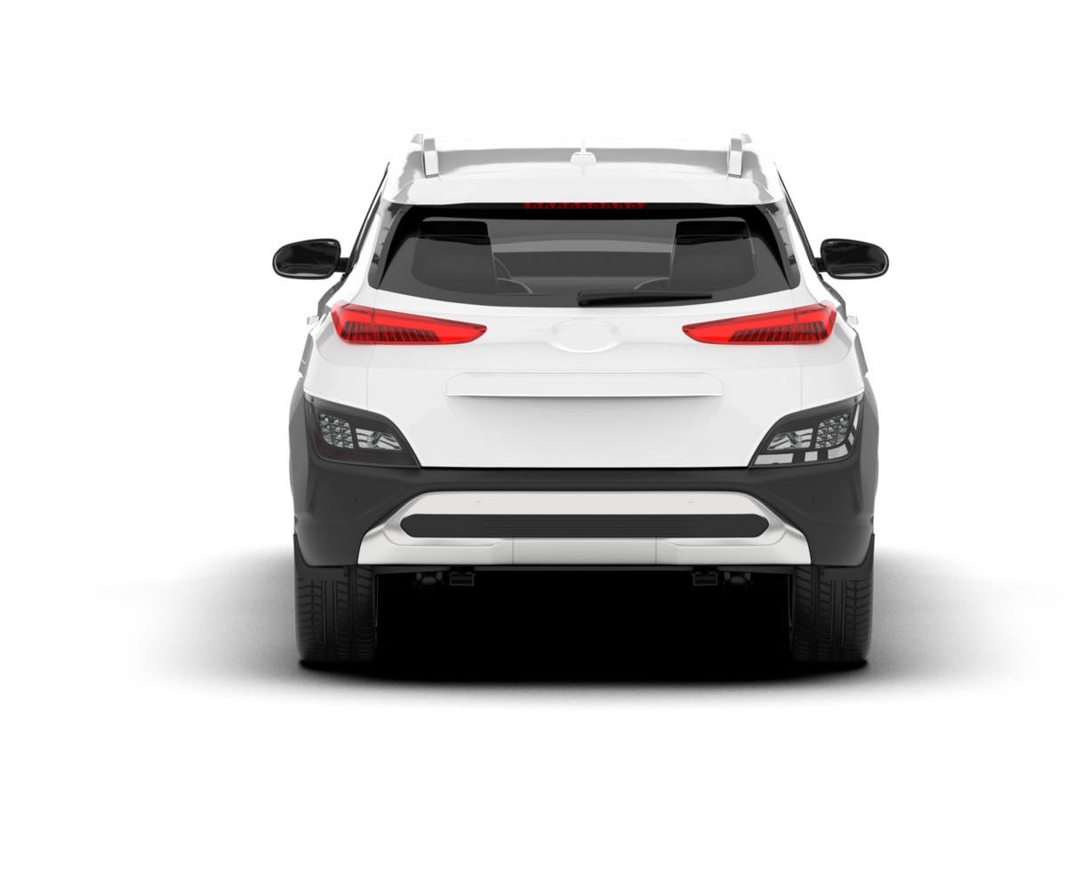 White SUV on transparent background. 3d rendering - illustration png