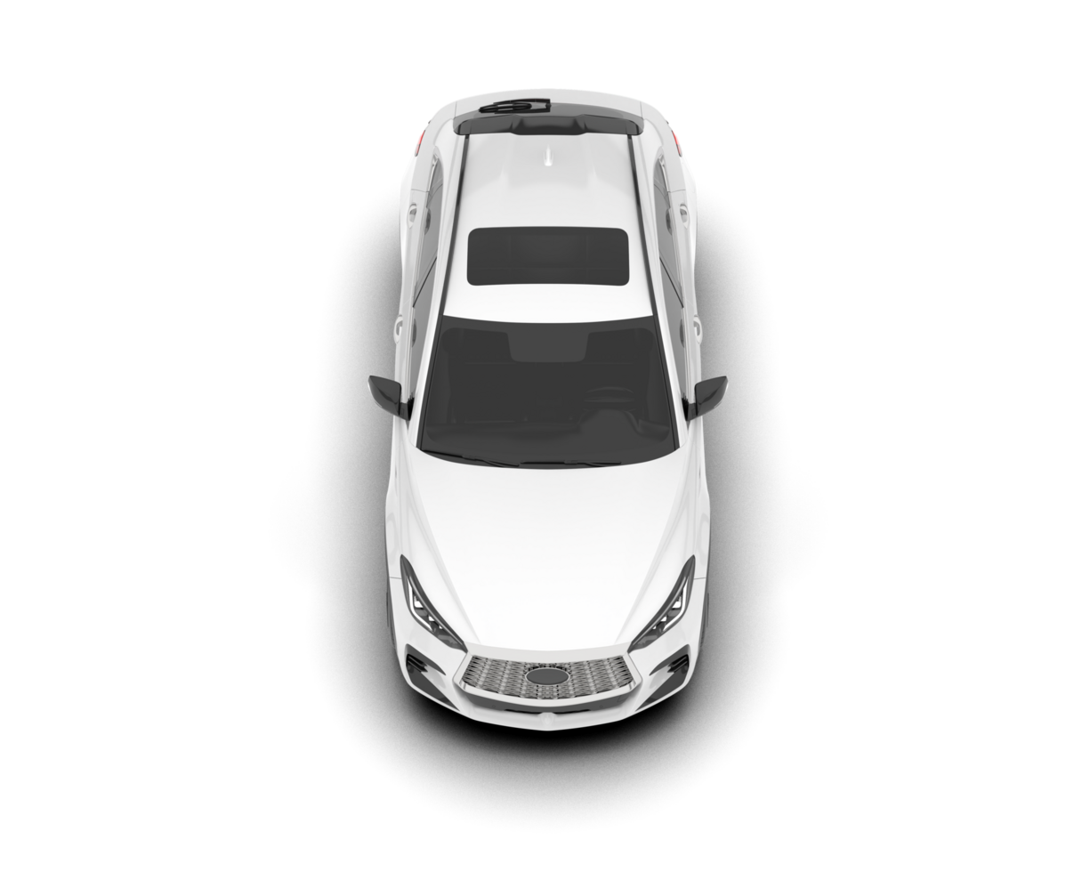 White SUV on transparent background. 3d rendering - illustration png