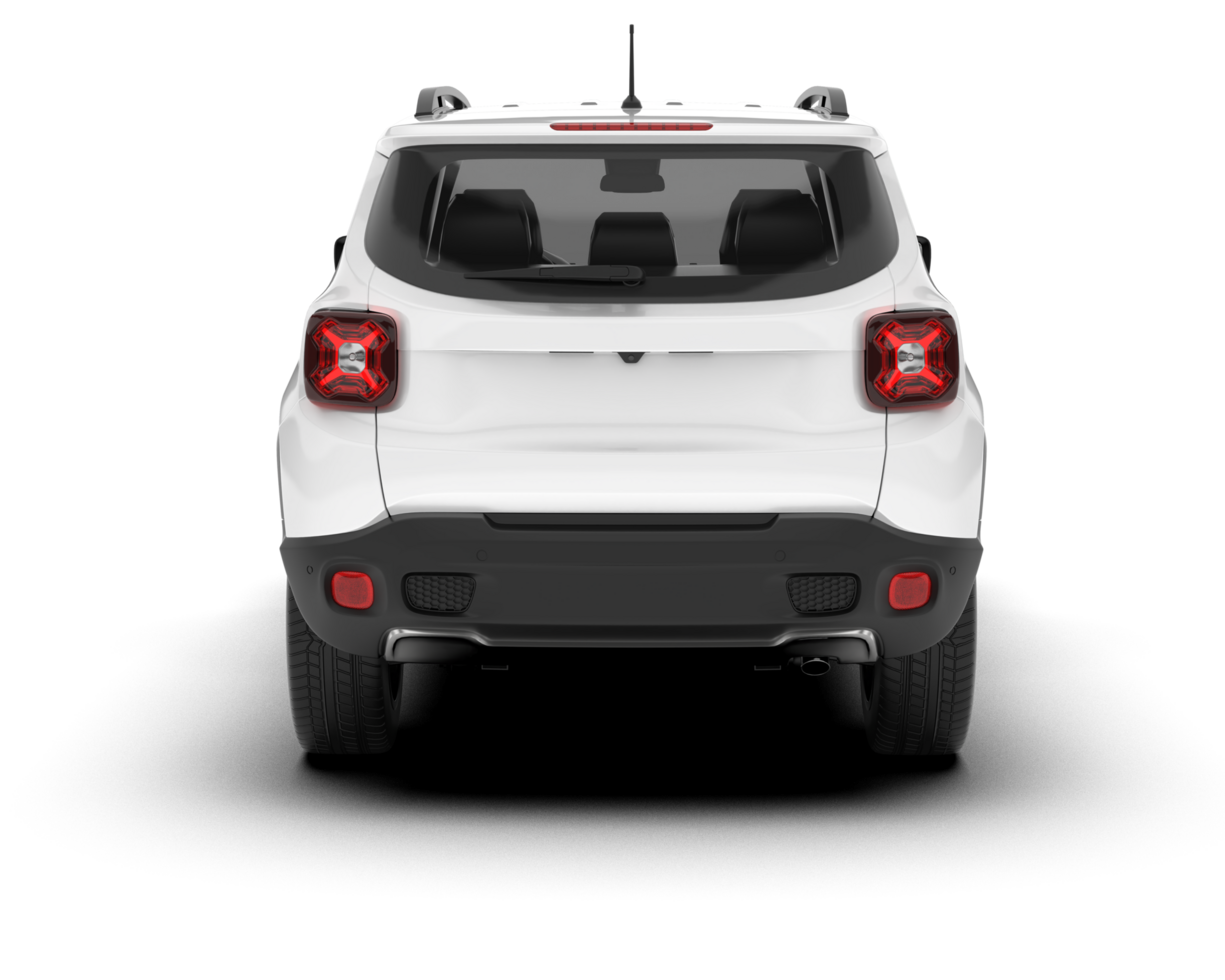 White SUV on transparent background. 3d rendering - illustration png