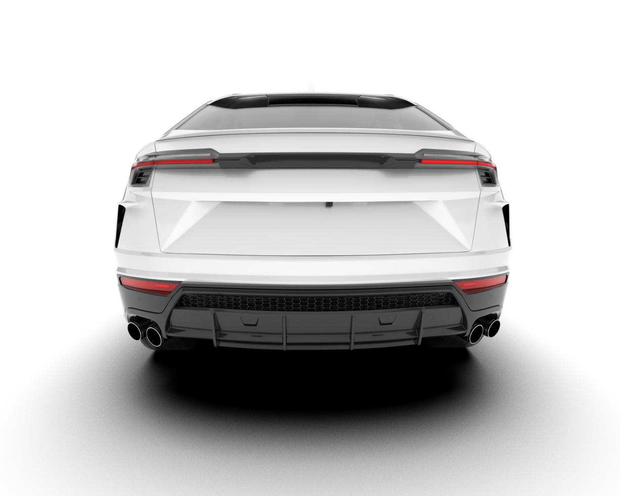 White SUV on transparent background. 3d rendering - illustration png