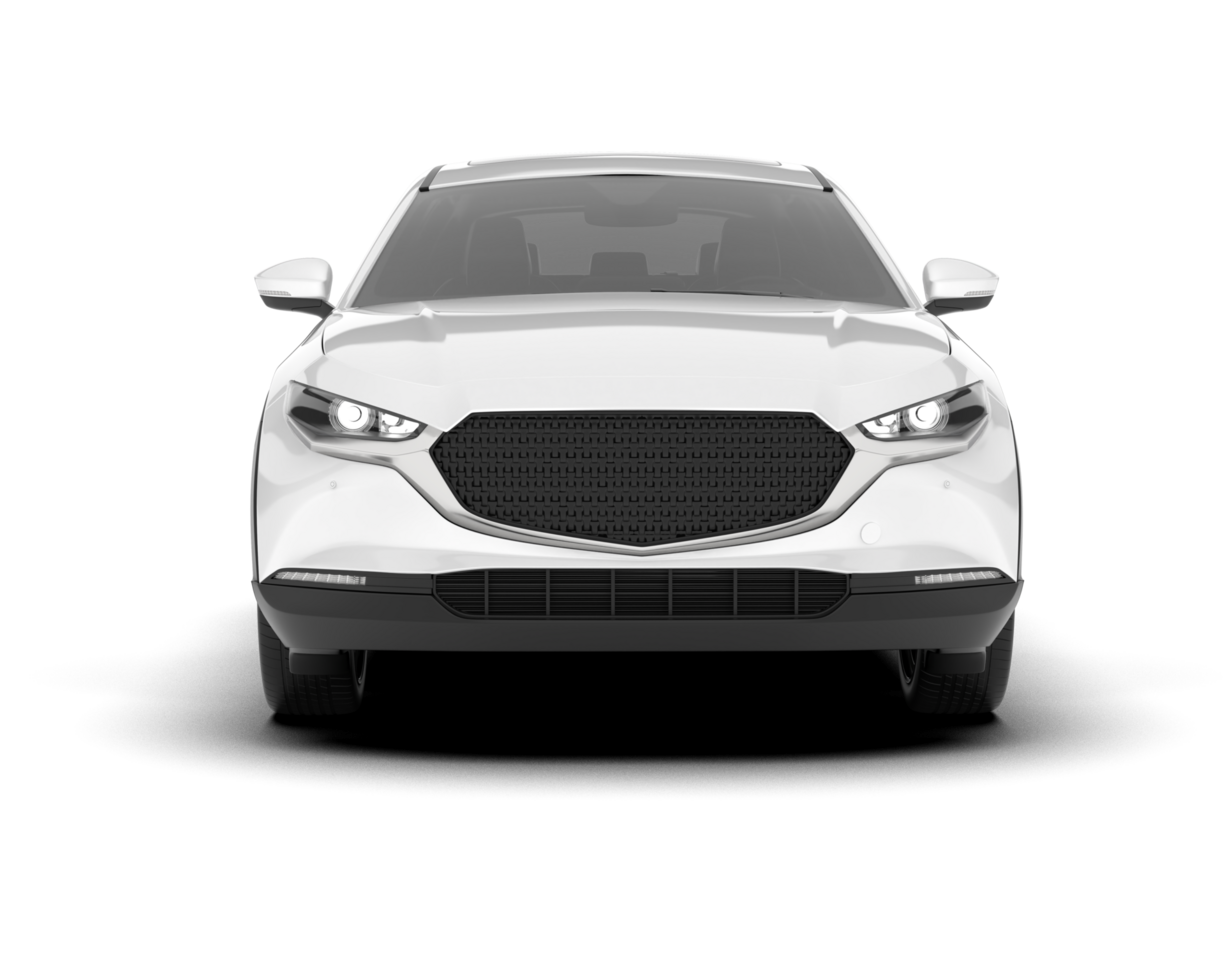 White SUV on transparent background. 3d rendering - illustration png