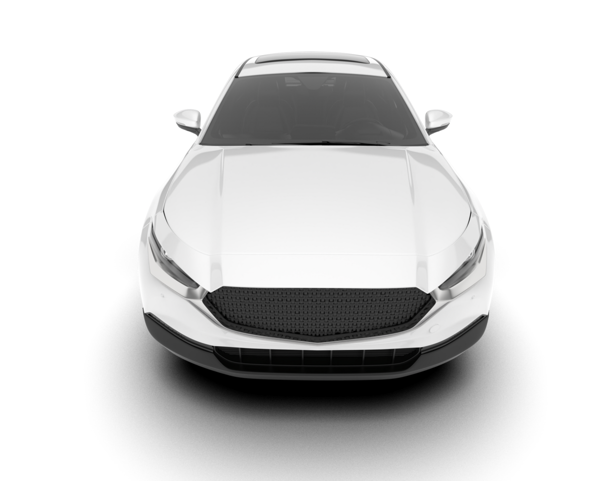 White SUV on transparent background. 3d rendering - illustration png