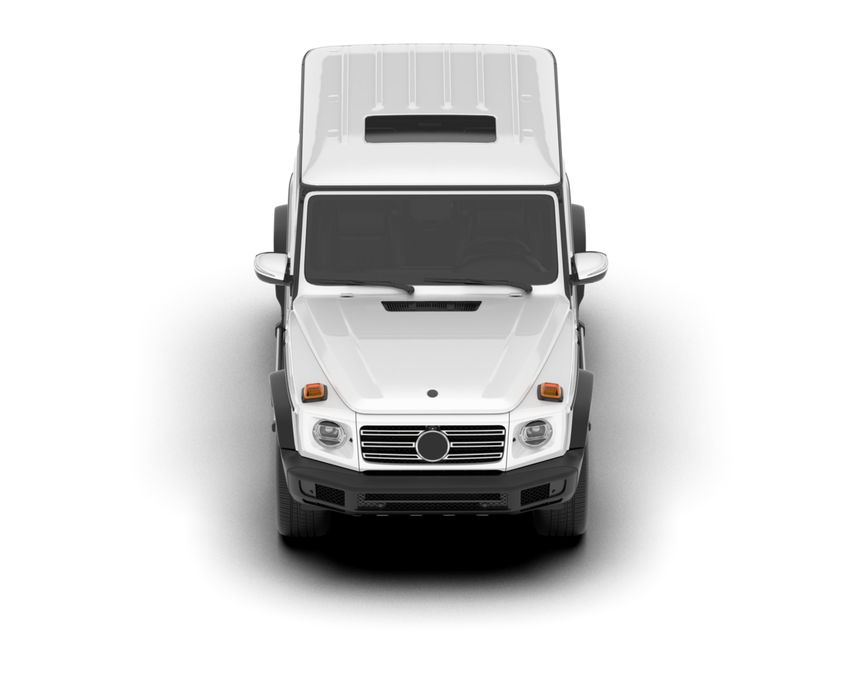 blanco suv en transparente antecedentes. 3d representación - ilustración png