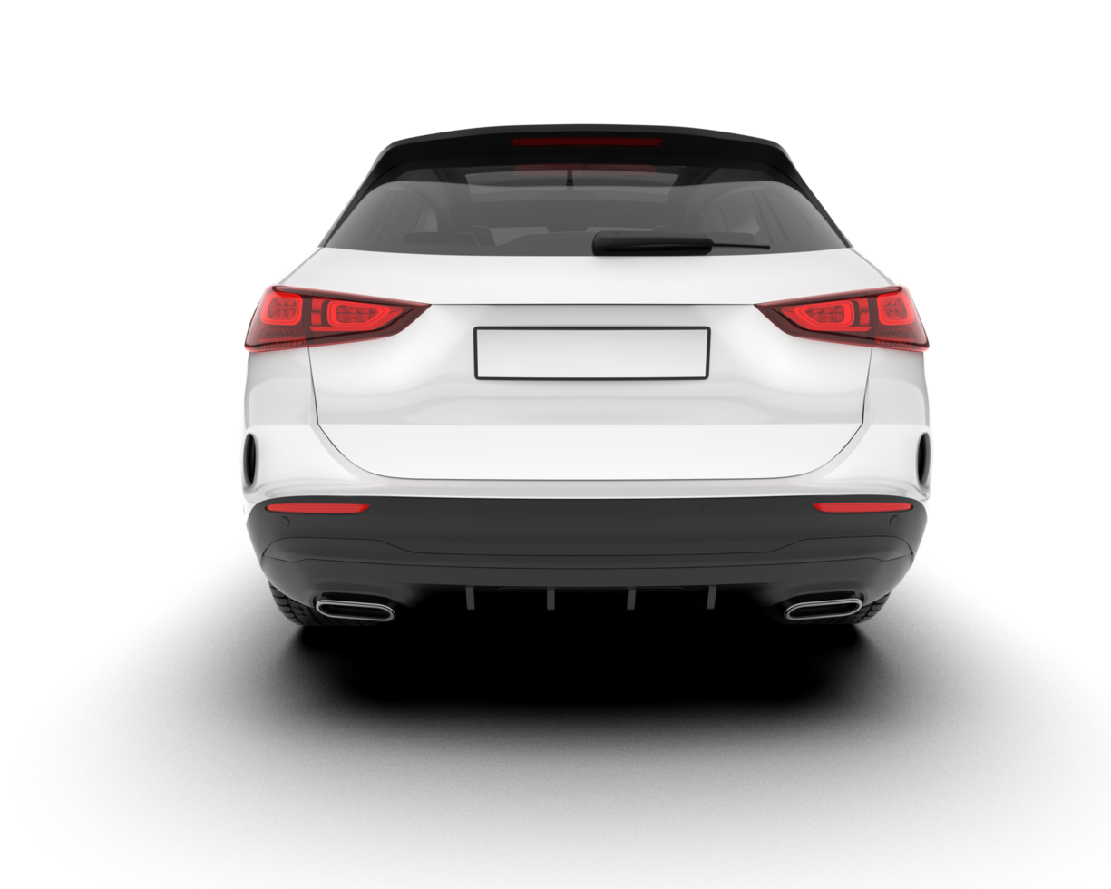 White SUV on transparent background. 3d rendering - illustration png