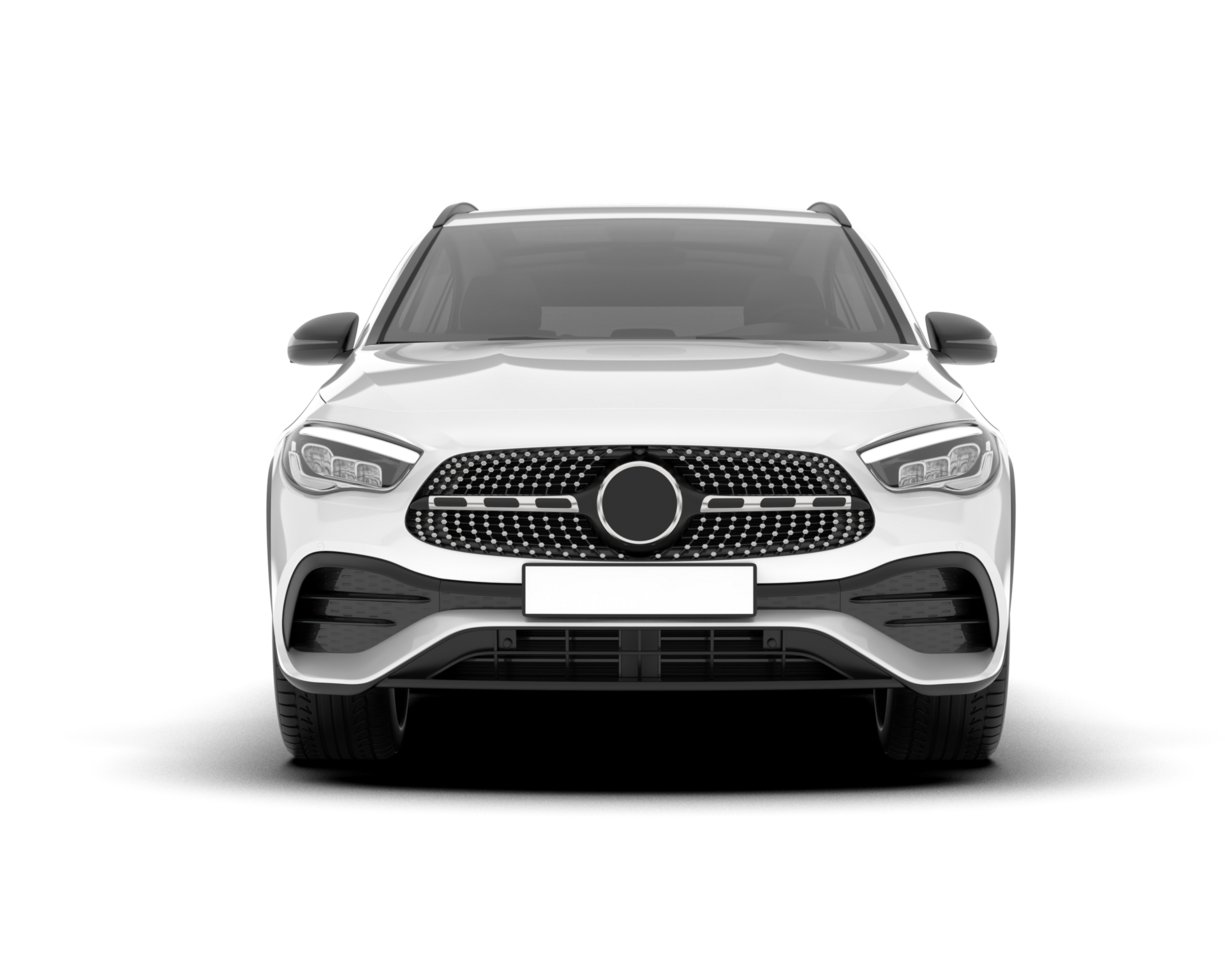 White SUV on transparent background. 3d rendering - illustration png