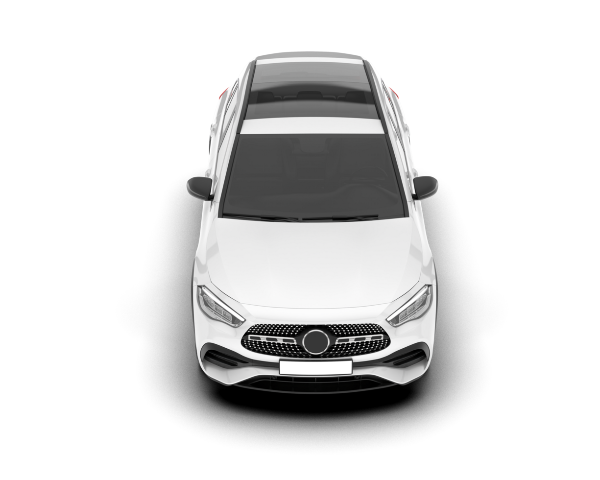 White SUV on transparent background. 3d rendering - illustration png