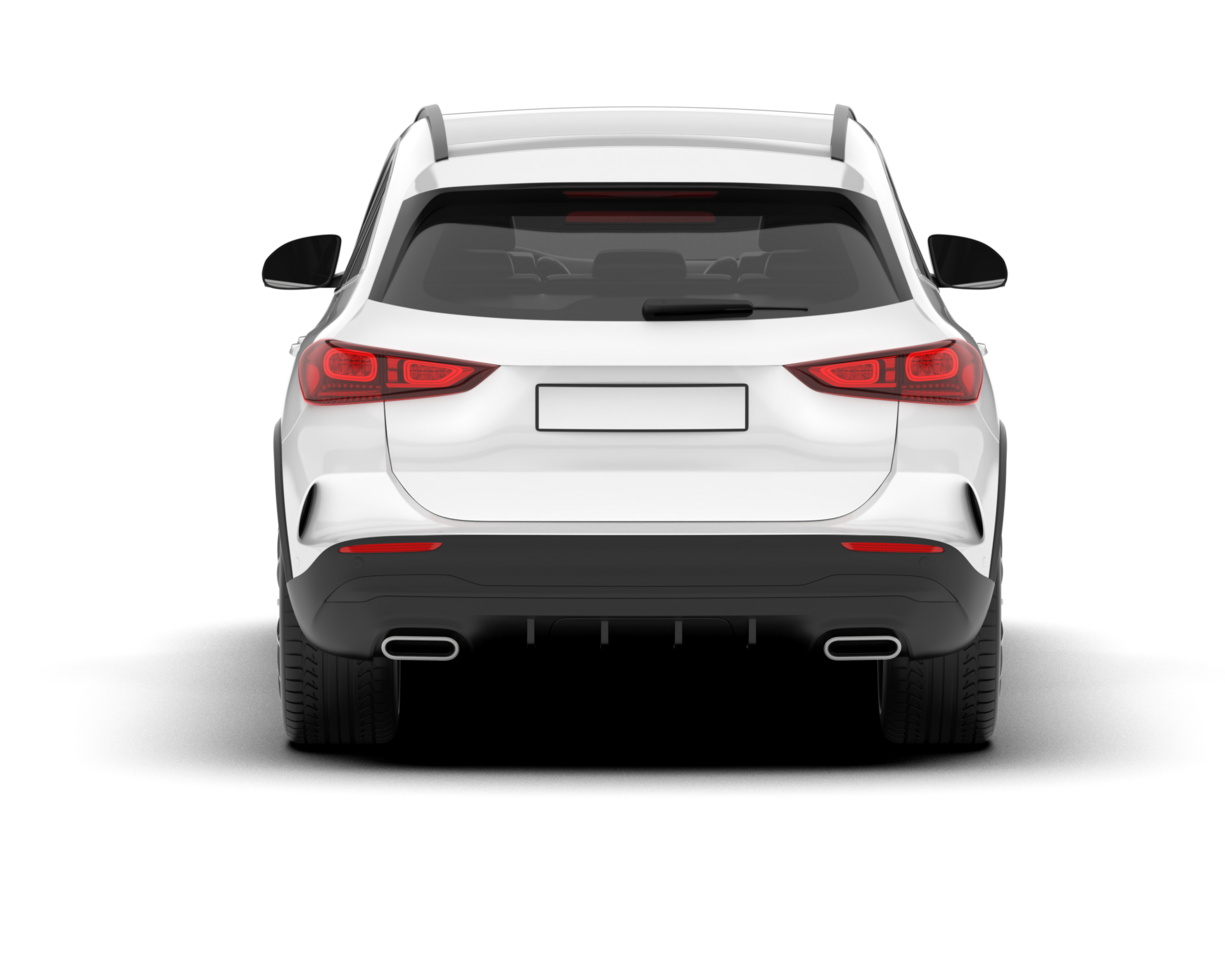 White SUV on transparent background. 3d rendering - illustration png