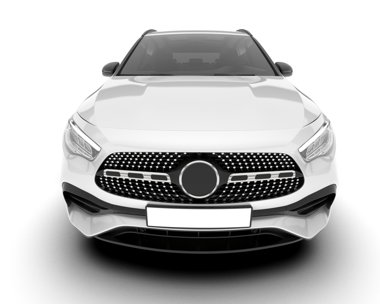 White SUV on transparent background. 3d rendering - illustration png