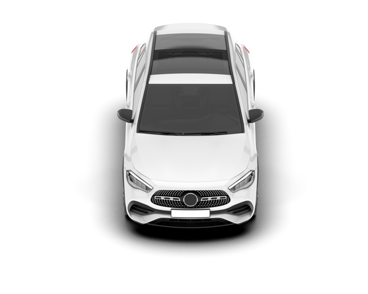 White SUV on transparent background. 3d rendering - illustration png