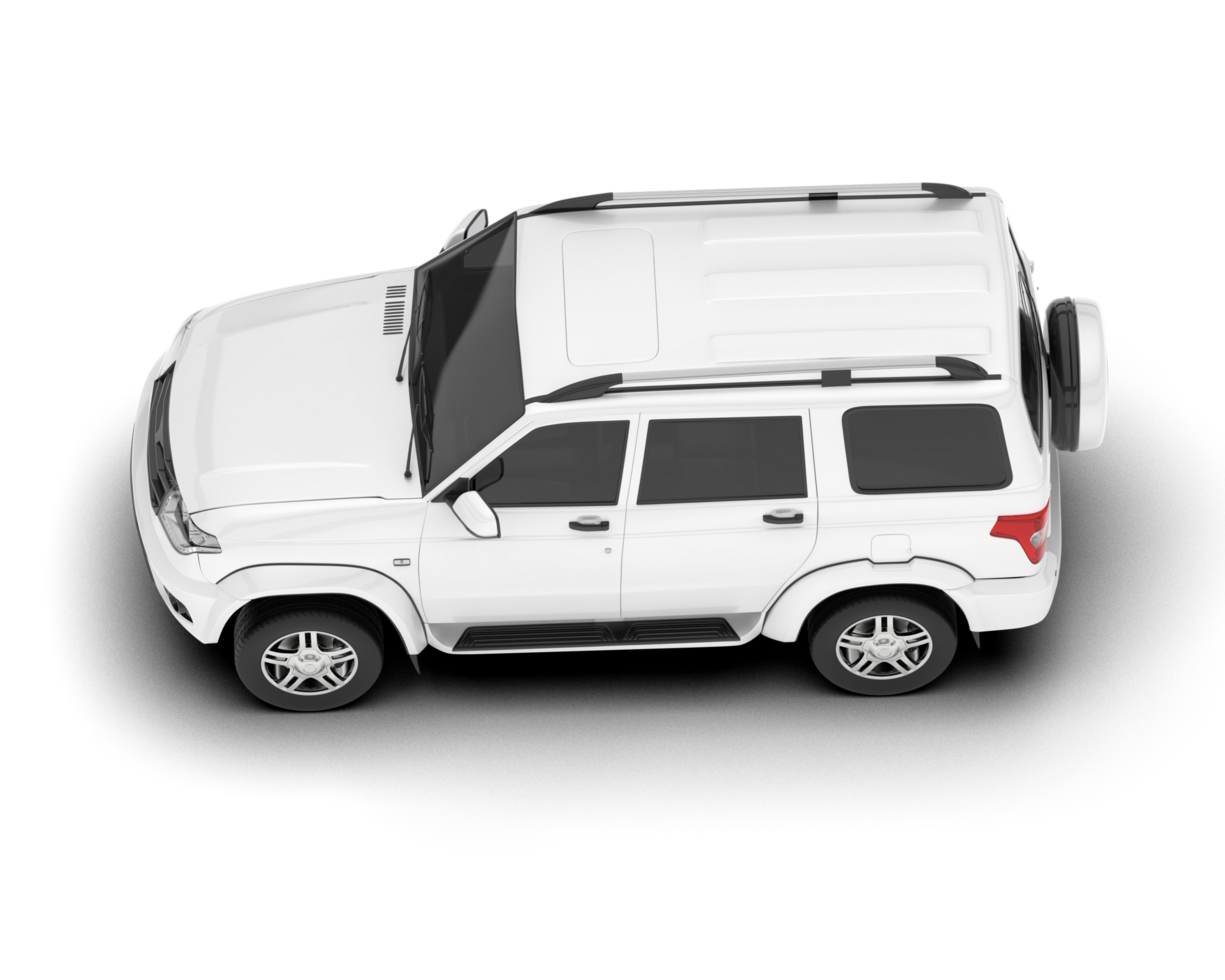 Weiß suv auf transparent Hintergrund. 3d Rendern - - Illustration png