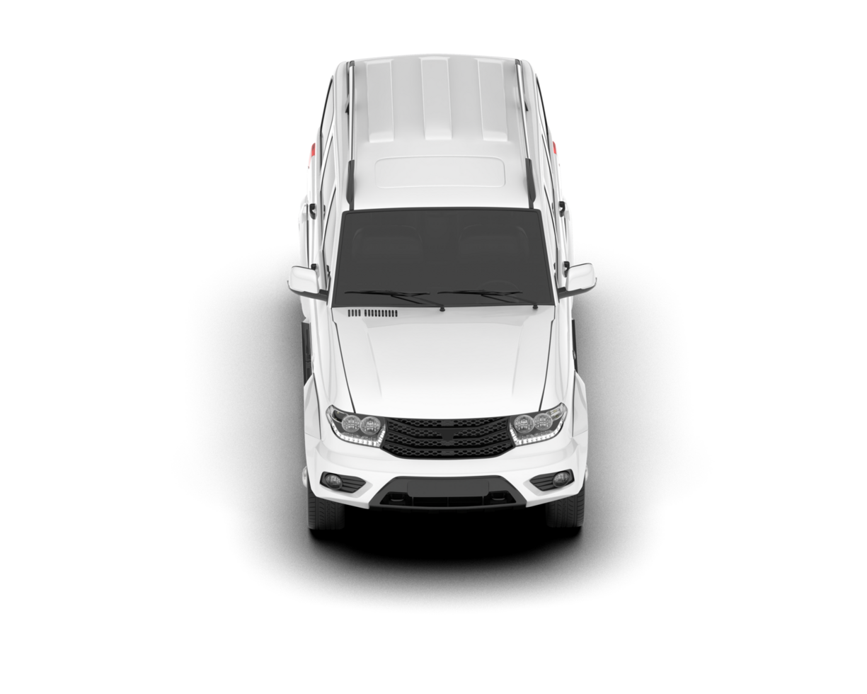 White SUV on transparent background. 3d rendering - illustration png