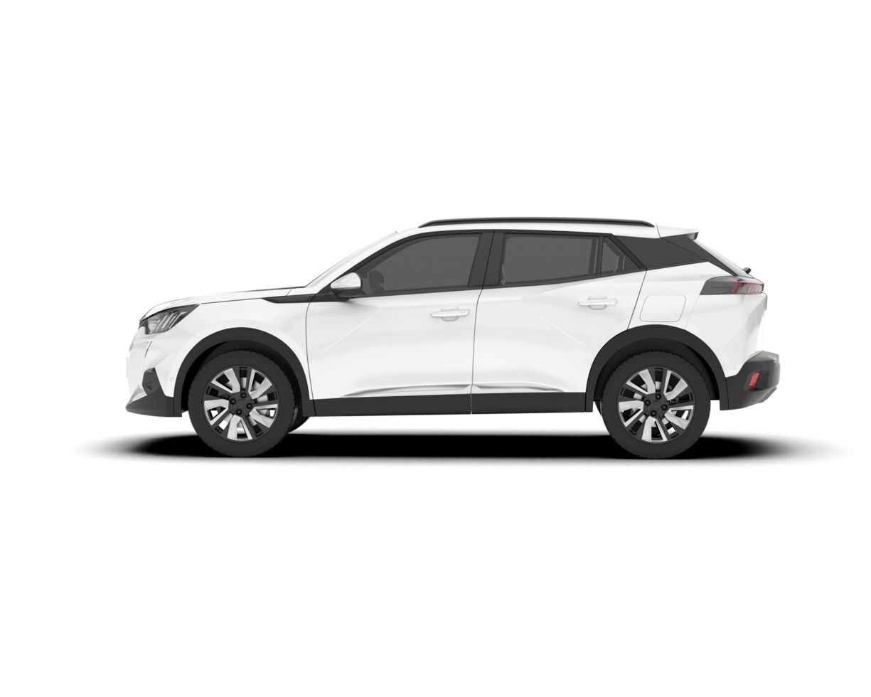 White SUV on transparent background. 3d rendering - illustration png