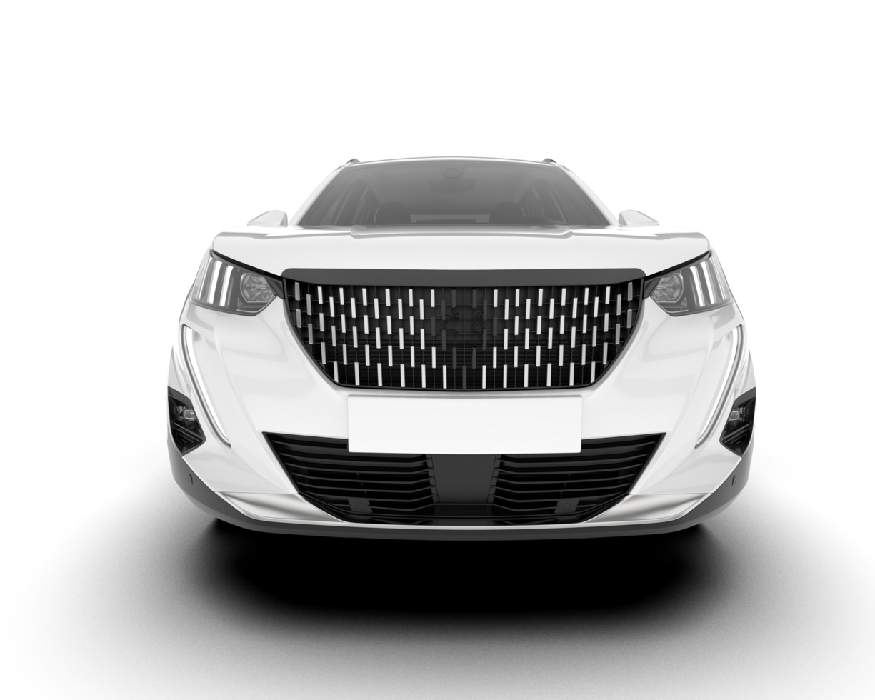 White SUV on transparent background. 3d rendering - illustration png
