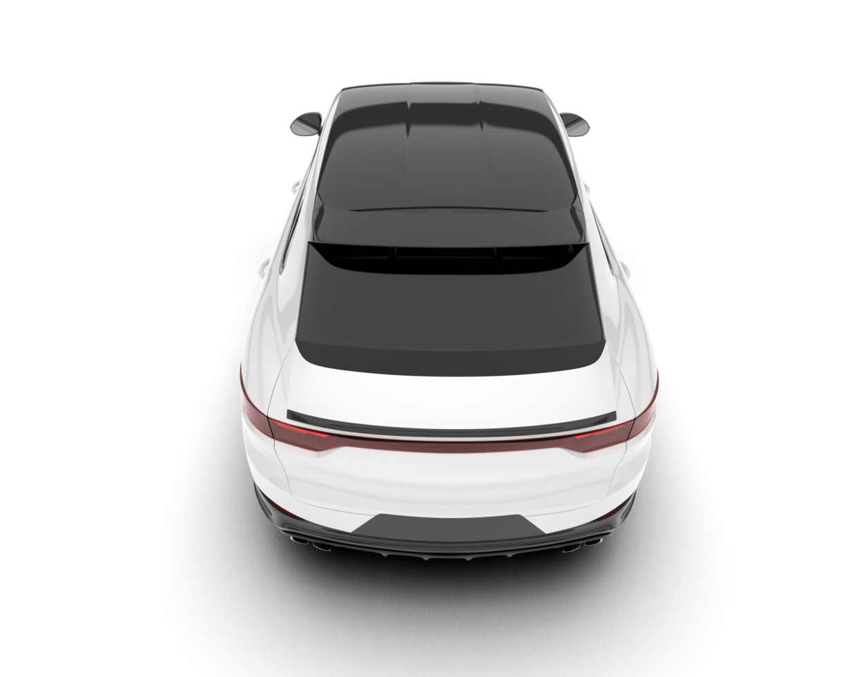 White SUV on transparent background. 3d rendering - illustration png