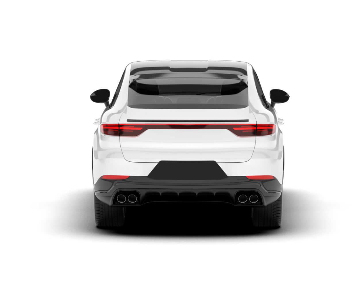 White SUV on transparent background. 3d rendering - illustration png