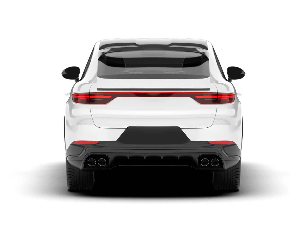 White SUV on transparent background. 3d rendering - illustration png