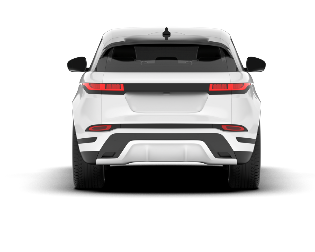 White SUV on transparent background. 3d rendering - illustration png