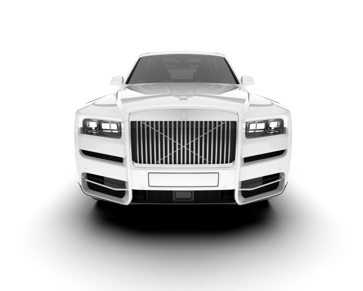 White SUV on transparent background. 3d rendering - illustration png
