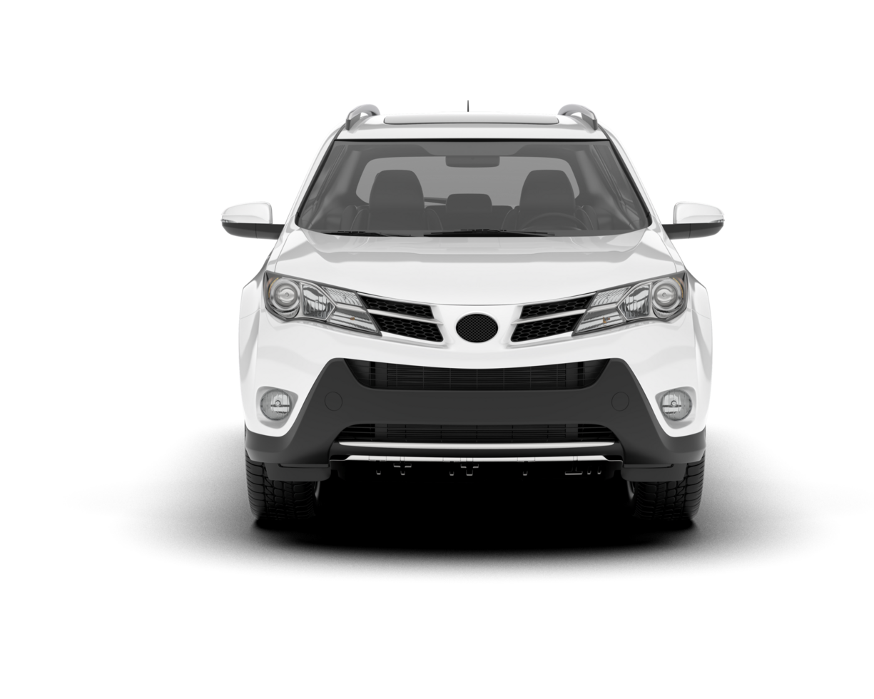 White SUV on transparent background. 3d rendering - illustration png