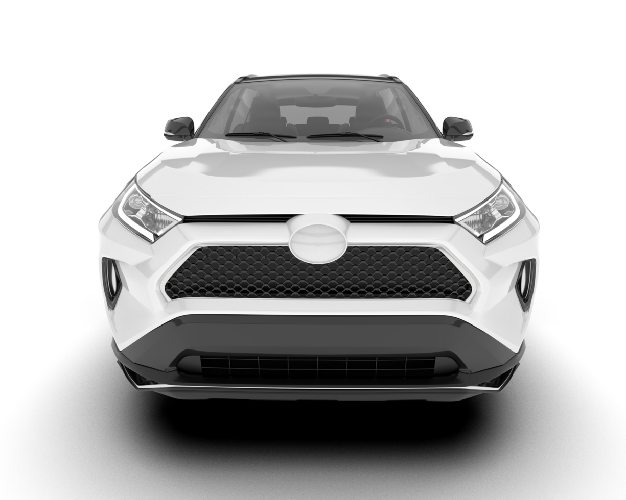 White SUV on transparent background. 3d rendering - illustration png