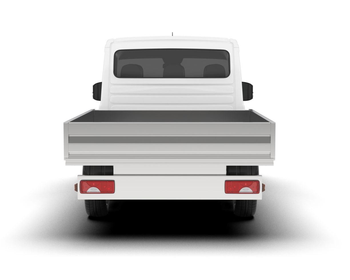 White van on transparent background. 3d rendering - illustration png