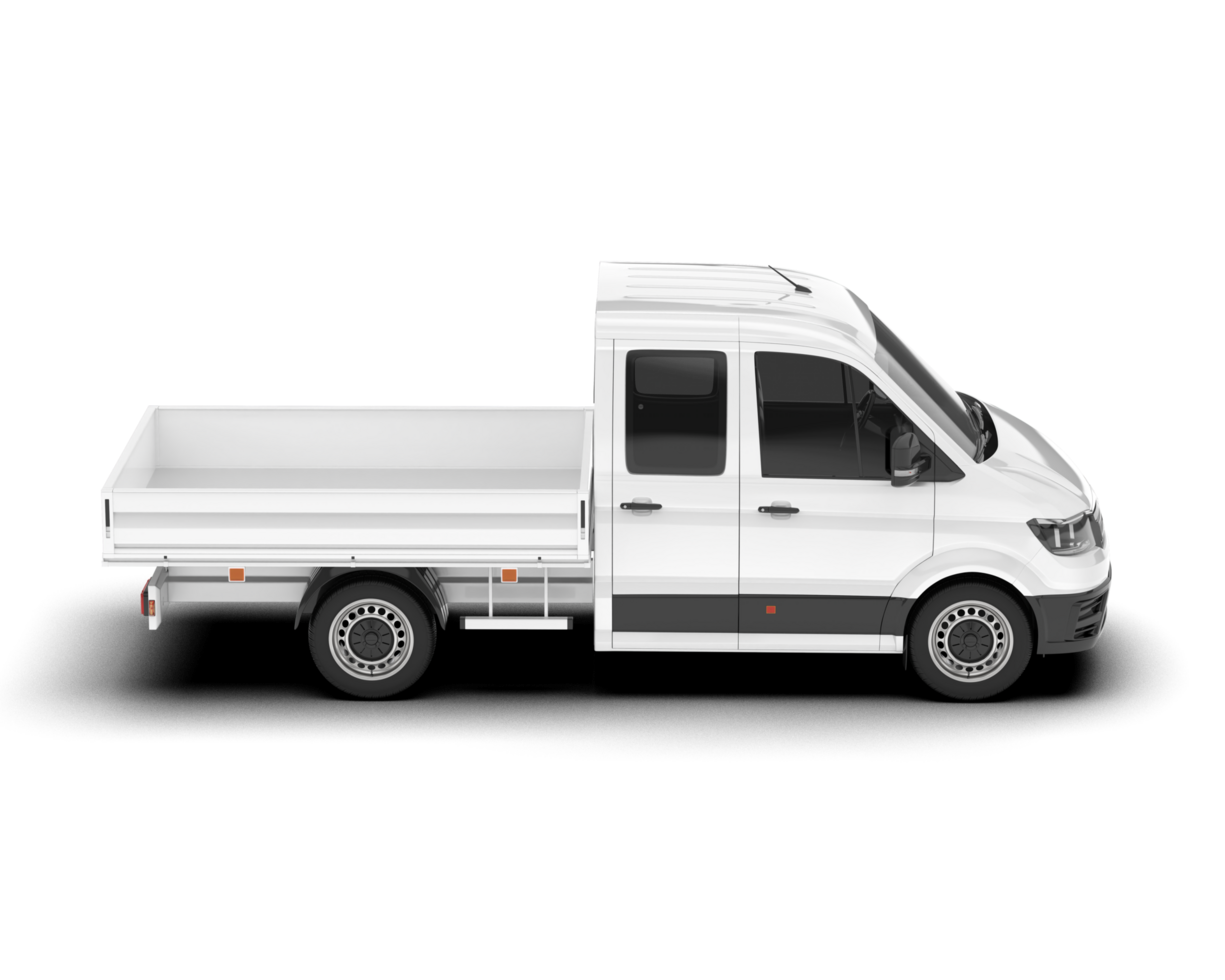 White van on transparent background. 3d rendering - illustration png