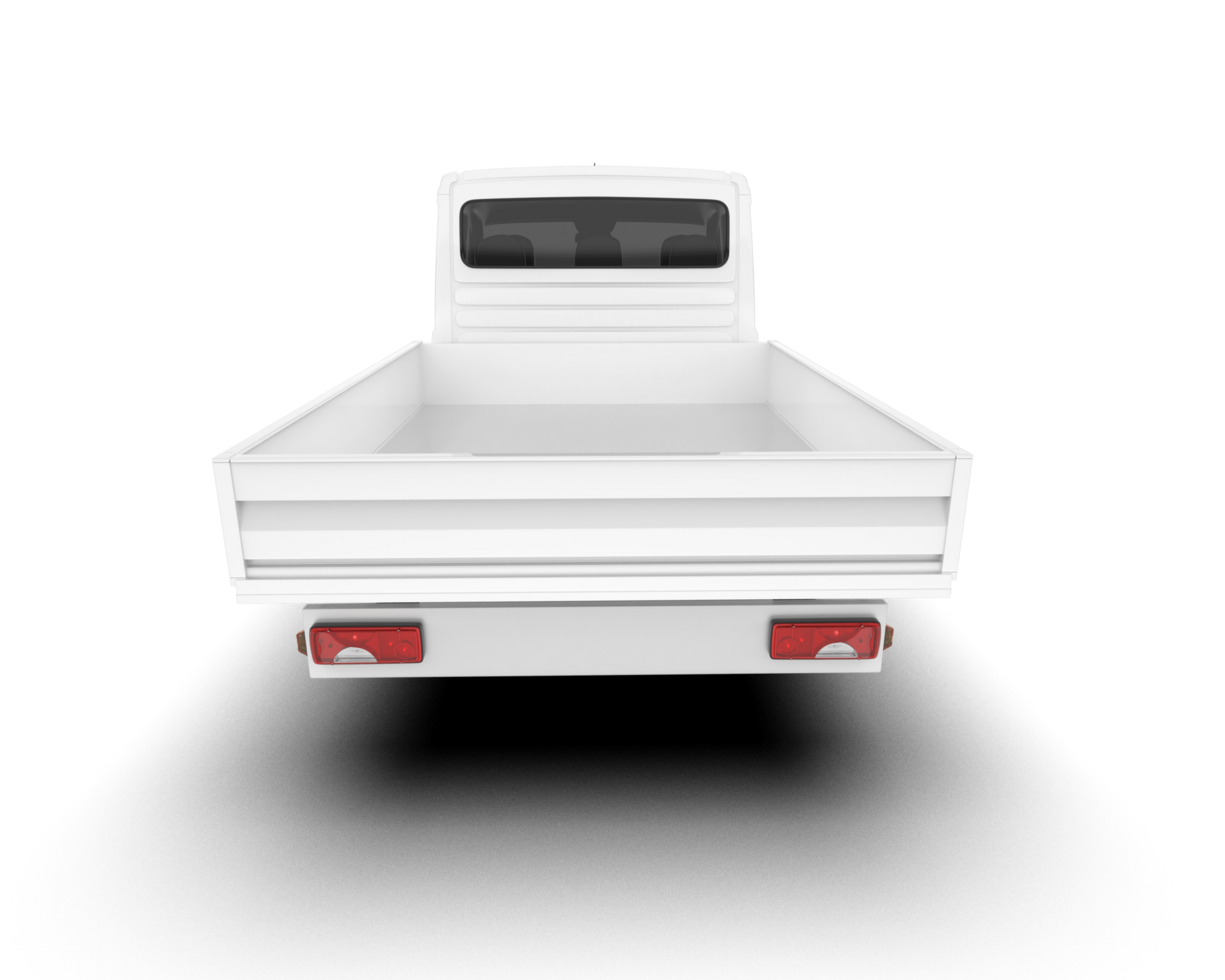 White van on transparent background. 3d rendering - illustration png