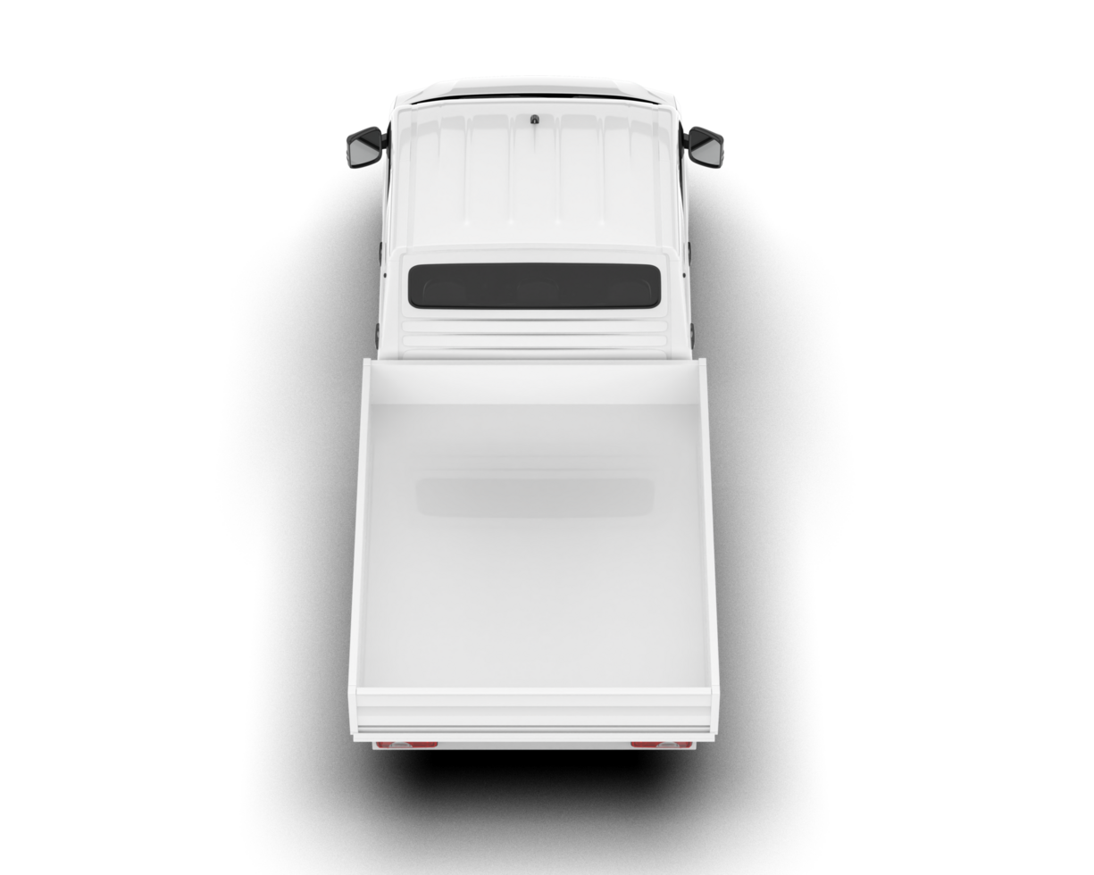 White van on transparent background. 3d rendering - illustration png